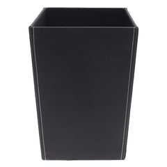 Leather dust bin (Black) - Habitt
