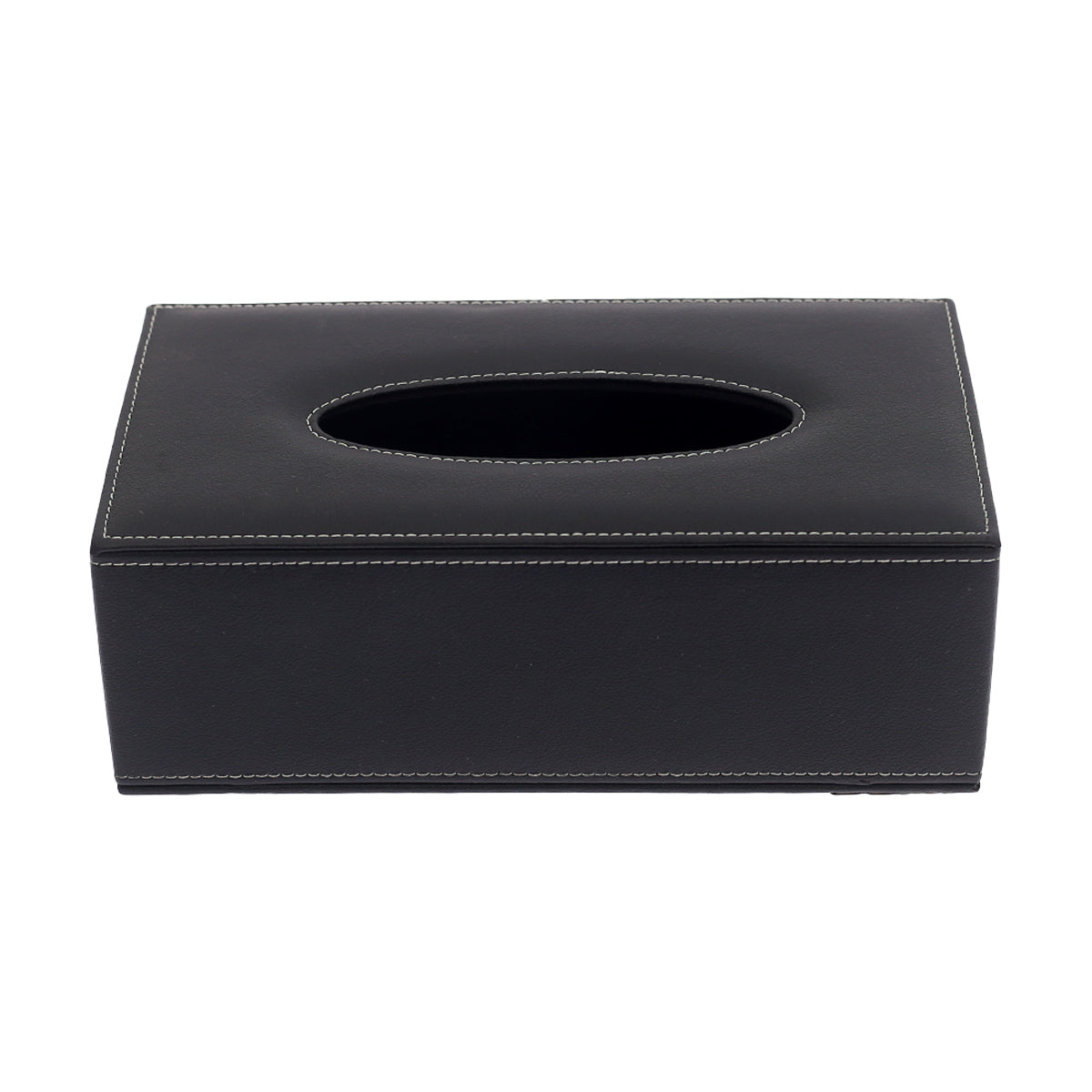 Black Leather Tissue box (Black) - Habitt
