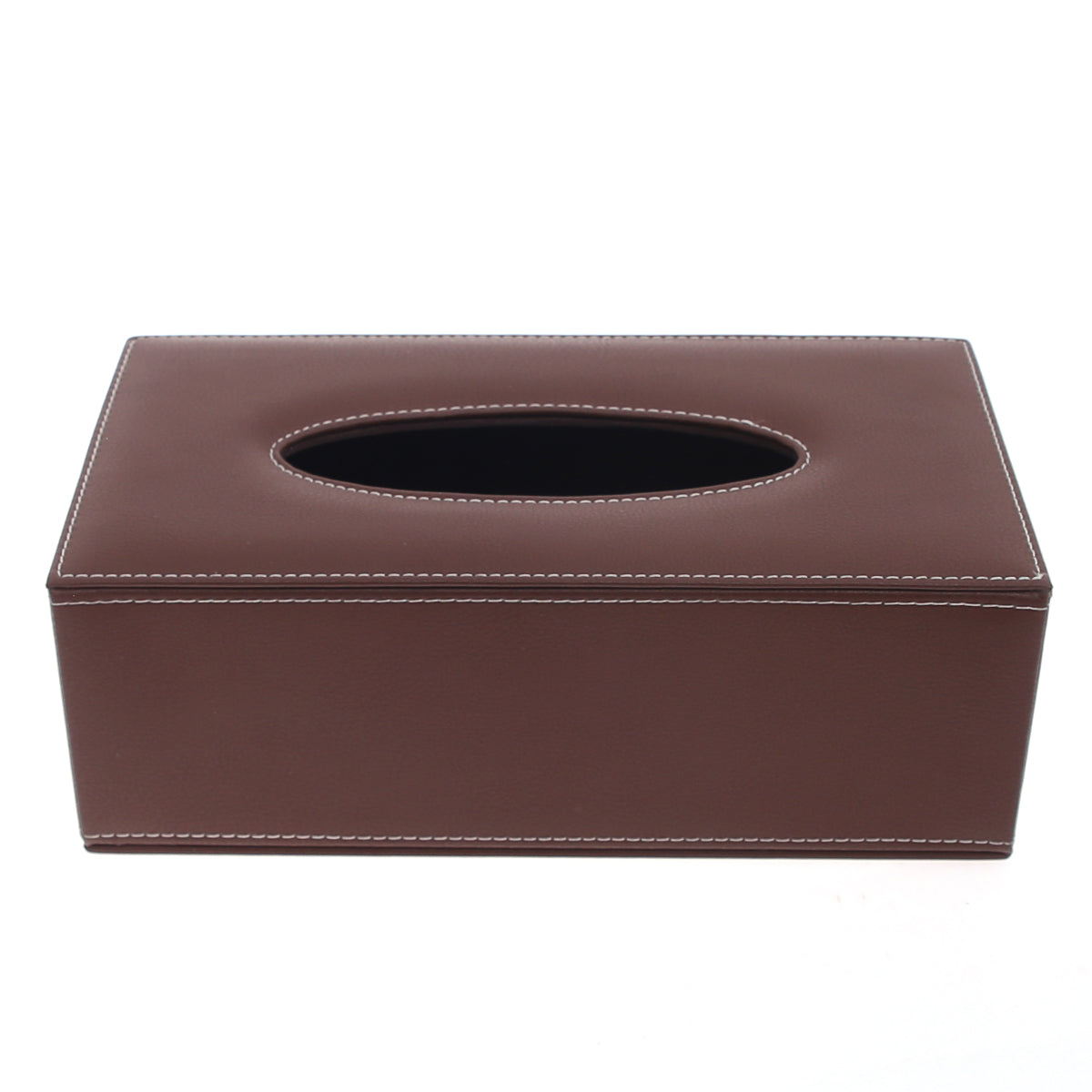Brown Leather Tissue box (Brown) - Habitt