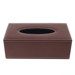 Brown Leather Tissue box (Brown) - Habitt