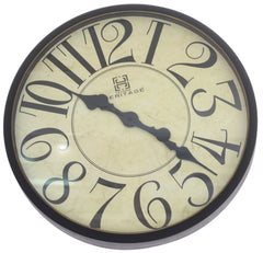 CLK-022B/WALL CLOCK.WOODEN.BROWN.. - Habitt