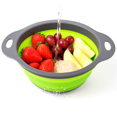 Collapsible Drain Basket – Multipurpose Folding Colander (2 Sizes) - Habitt