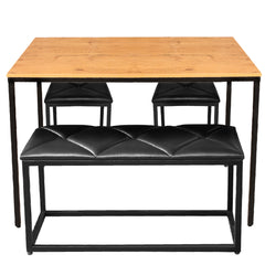 Savior dining with 2 Stool & Bench - Habitt