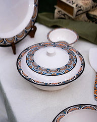 Nightfall Blossom Dinner Set – Artistic Mandala Elegance for Refined Dining (22 / 30 / 43 PCS) - Habitt