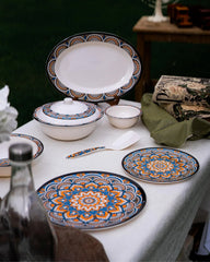 Nightfall Blossom Dinner Set – Artistic Mandala Elegance for Refined Dining (22 / 30 / 43 PCS) - Habitt