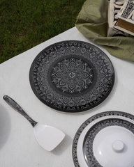 Noir Chic Dinner Set – Modern Mandala Elegance for Sophisticated Dining (22 / 30 / 43 PCS) - Habitt