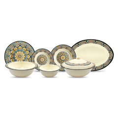 Nightfall Blossom Dinner Set – Artistic Mandala Elegance for Refined Dining (22 / 30 / 43 PCS) - Habitt