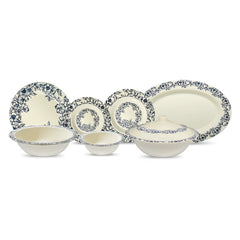 Azure Blossom Dinner Set – Timeless Floral Elegance for Refined Dining (22 / 30 / 43 PCS) - Habitt