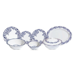 Azure Blossom Dinner Set – Timeless Floral Elegance for Refined Dining (22 / 30 / 43 PCS) - Habitt