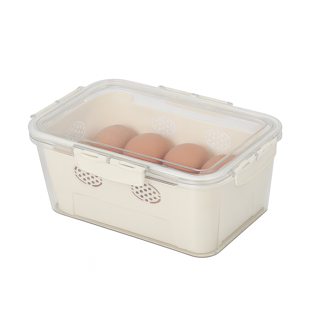 Storage Box with Drain Basket – Compact Fresh Keeper - Habitt