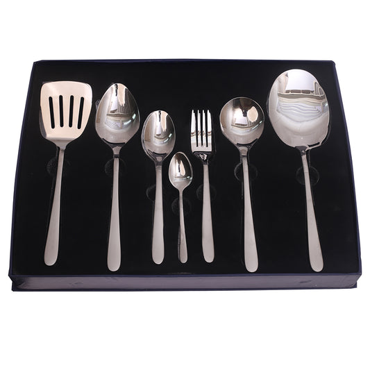 Elegant Silver 22-Piece Stainless Steel Cutlery Set – Premium Flatware with Gift Box - Habitt