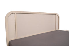 Harold Queen Bed – Solid Wood Frame with Upholstered Headboard - Habitt