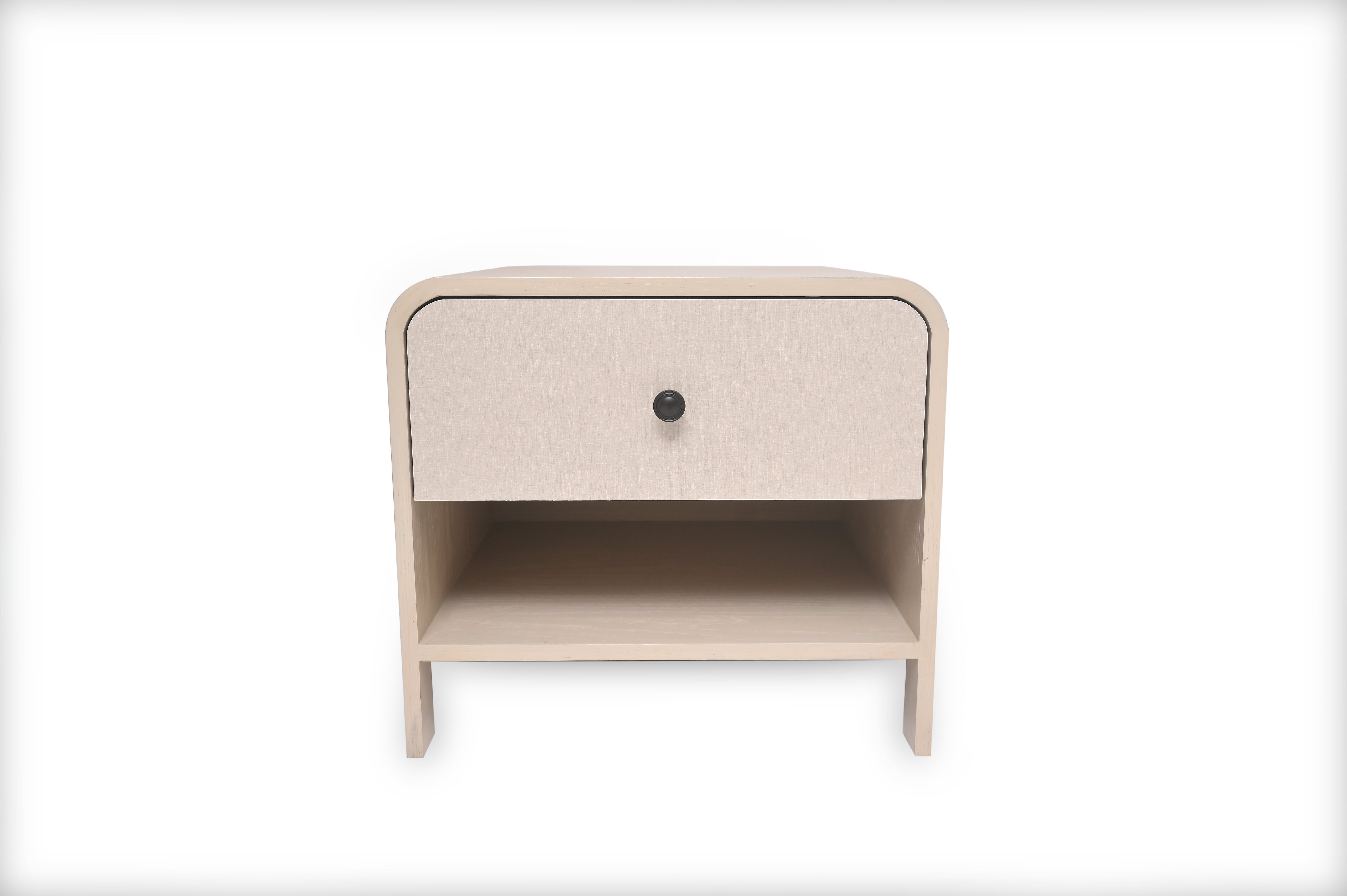 Harold Queen Bed – Solid Wood Frame with Upholstered Headboard - Habitt