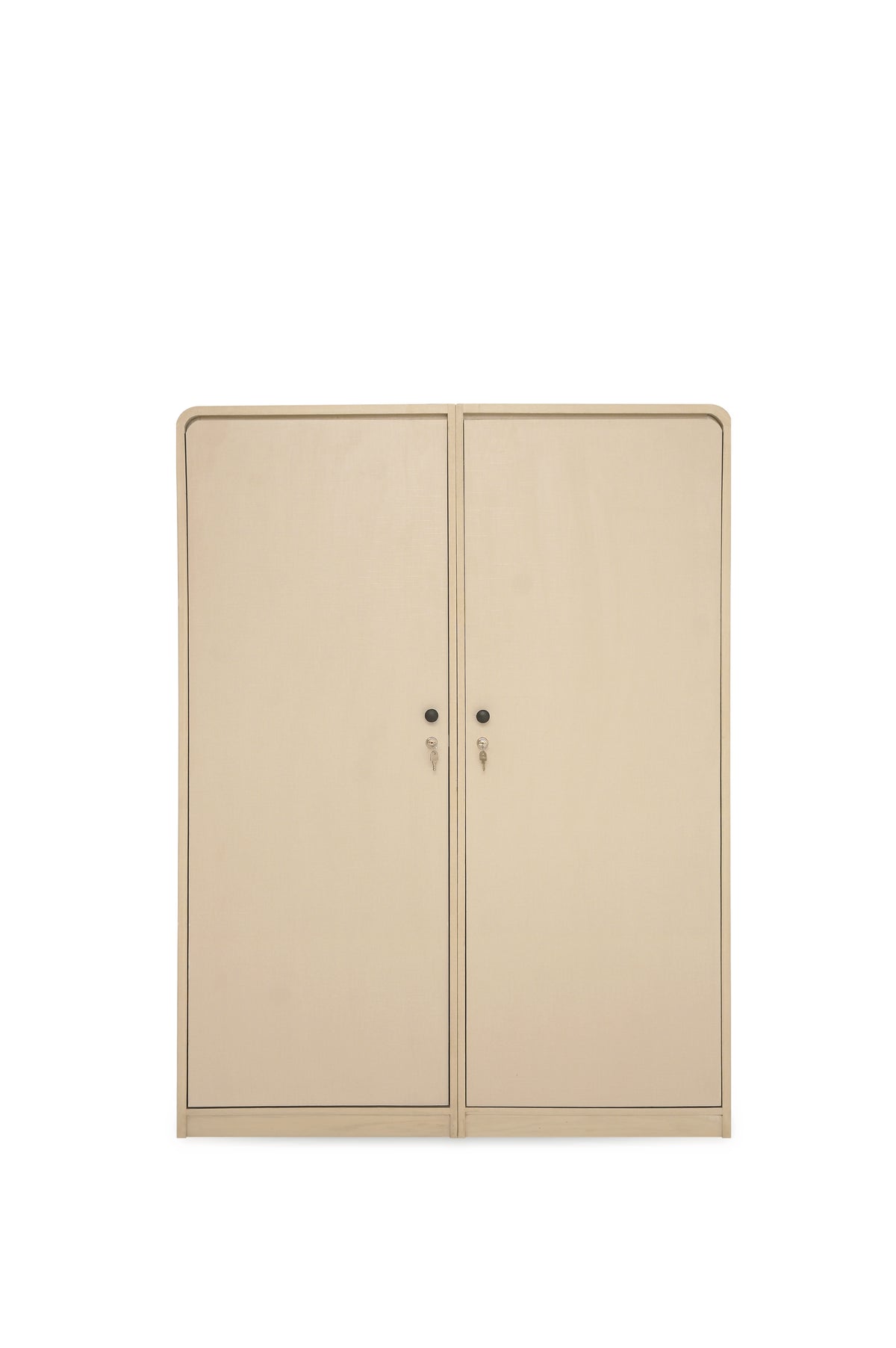 Harold 2-Door Wardrobe – Solid Wood with Cane Detailing - Habitt