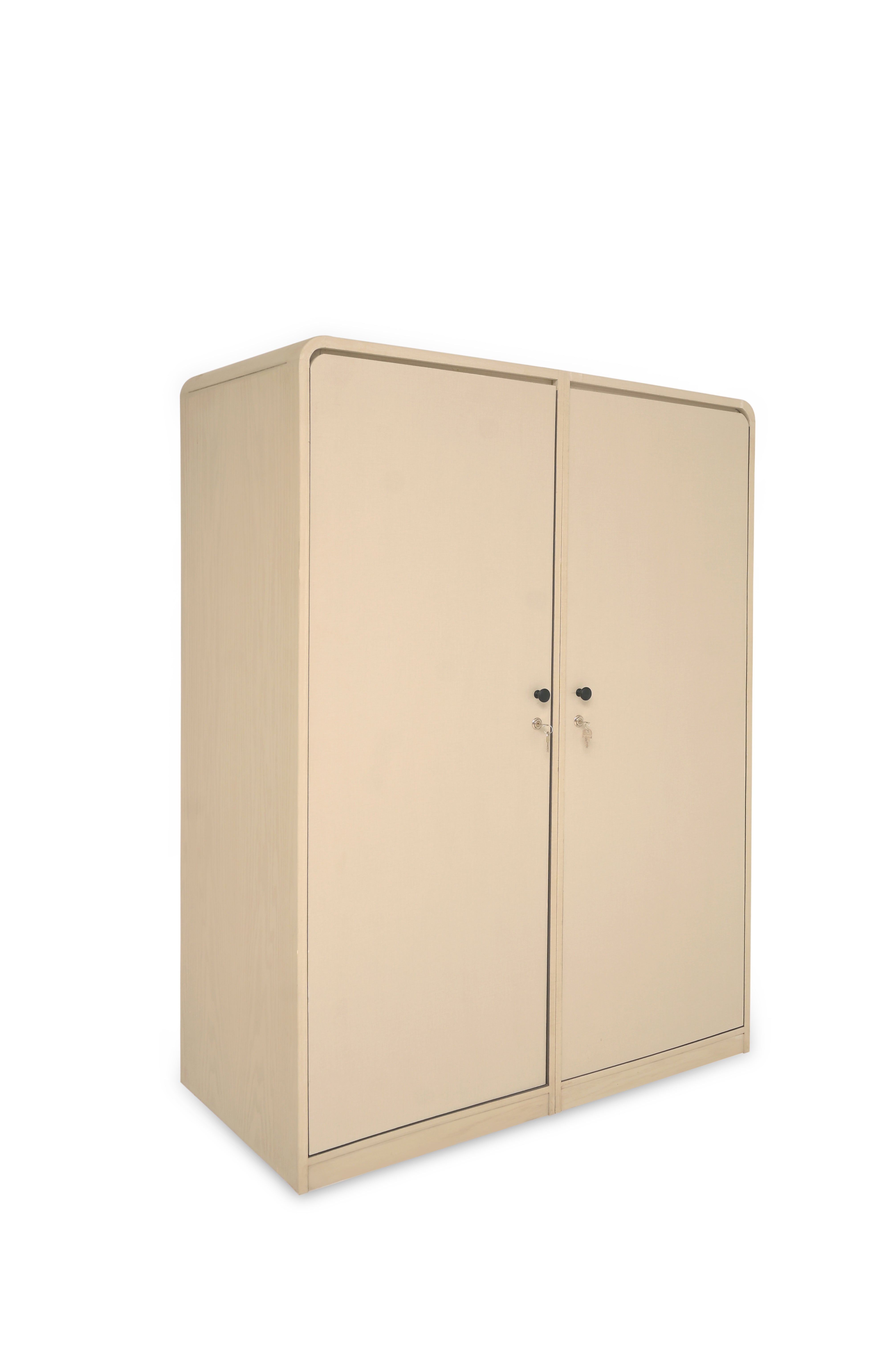 Harold 2-Door Wardrobe – Solid Wood with Cane Detailing - Habitt