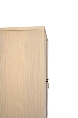 Harold 2-Door Wardrobe – Solid Wood with Cane Detailing - Habitt