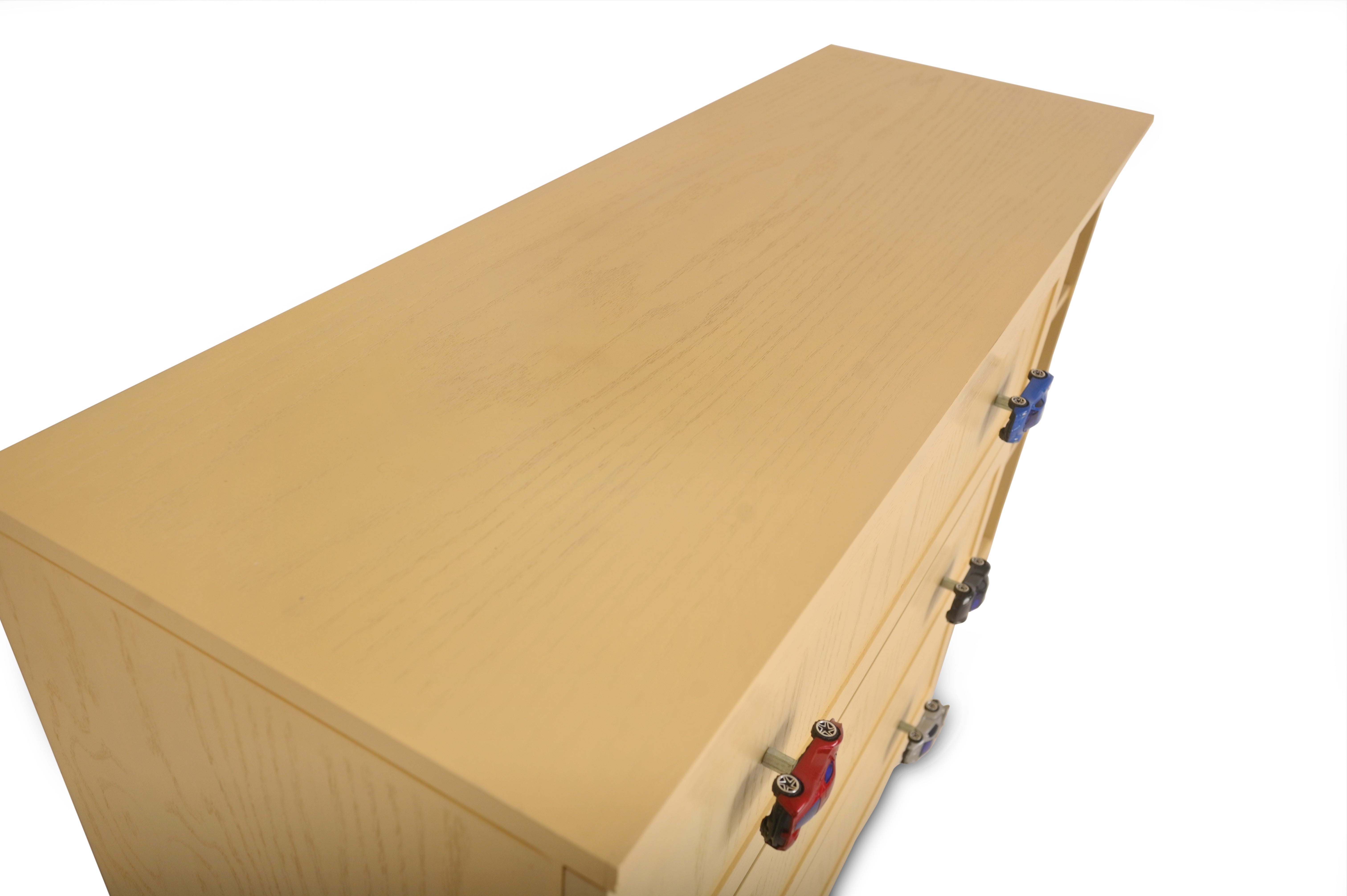 Wooden Cart Chester – Kids’ Chest of Drawers with Toy Car Handles - Habitt
