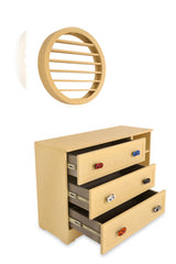 Wooden Cart Chester – Kids’ Chest of Drawers with Toy Car Handles - Habitt