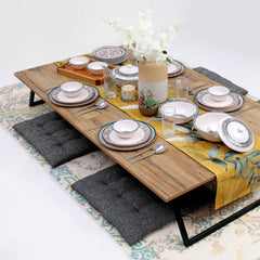 Linna Foldable 4 Person Dining Table - Habitt