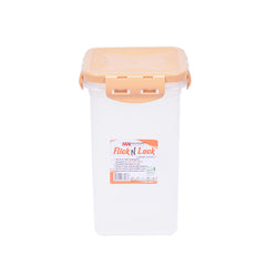 1pc Flick & Lock Large – 1800 ml Airtight Food Storage Jar (White, Pink, Beige, Grey Lid Options) - Habitt