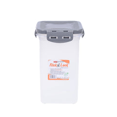 1pc Flick & Lock Large – 1800 ml Airtight Food Storage Jar (White, Pink, Beige, Grey Lid Options) - Habitt