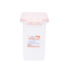 1pc Flick & Lock Large – 1800 ml Airtight Food Storage Jar (White, Pink, Beige, Grey Lid Options) - Habitt