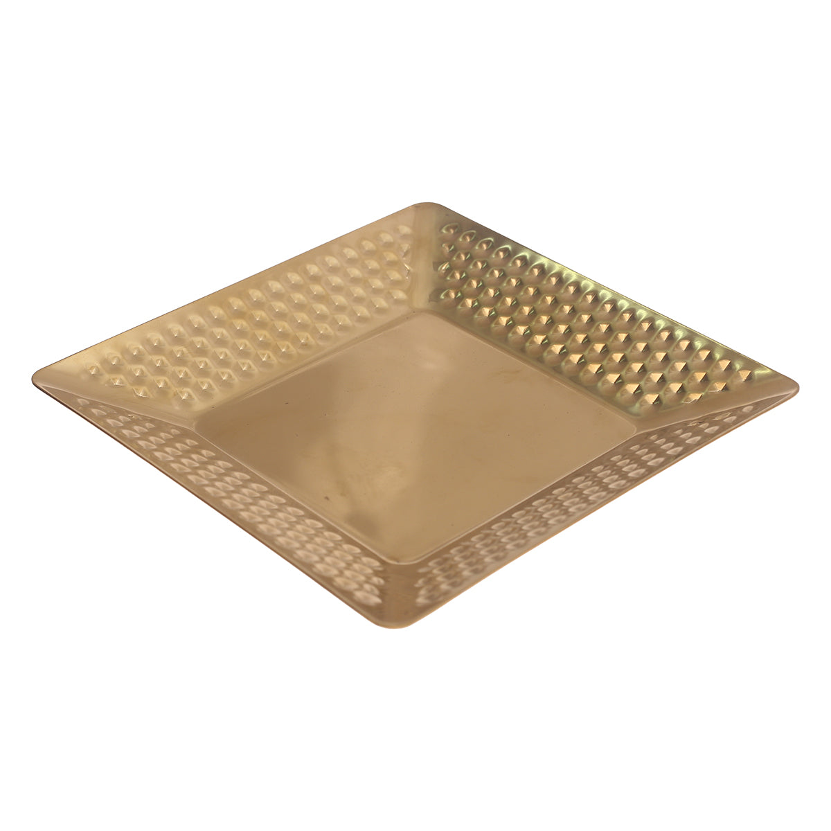 Square Tray Gold – Embossed Metallic Serveware - Habitt