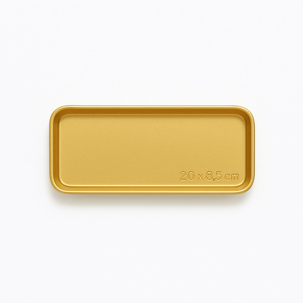 Gold Finish Stainless Steel Barbecue & Flat Plates – Multiple Sizes for Serving Snacks, BBQ & Meals - Habitt