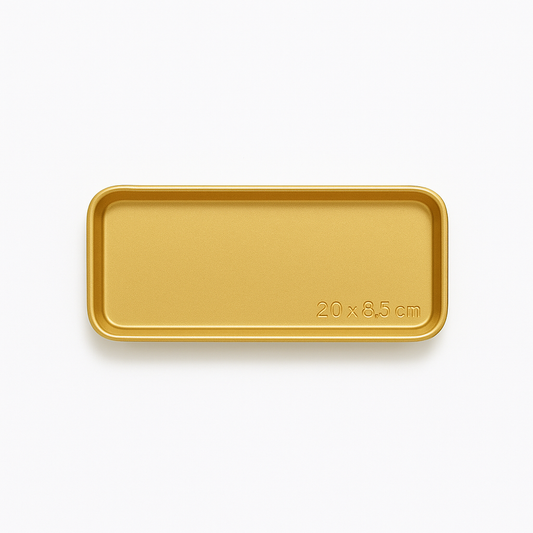 Gold Finish Stainless Steel Barbecue & Flat Plates – Multiple Sizes for Serving Snacks, BBQ & Meals - Habitt
