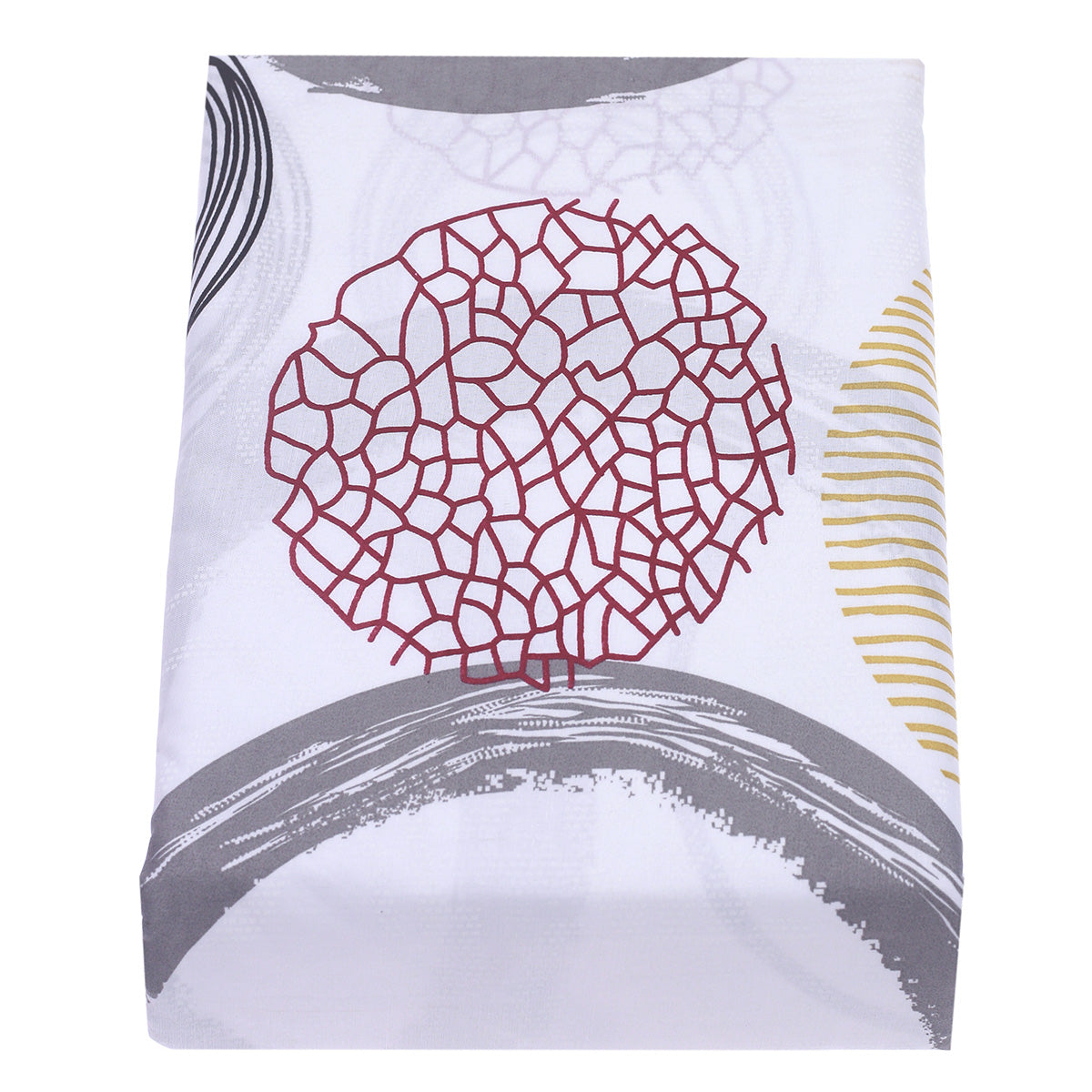 Neutral circles Double Bedsheet 90X94" - Habitt