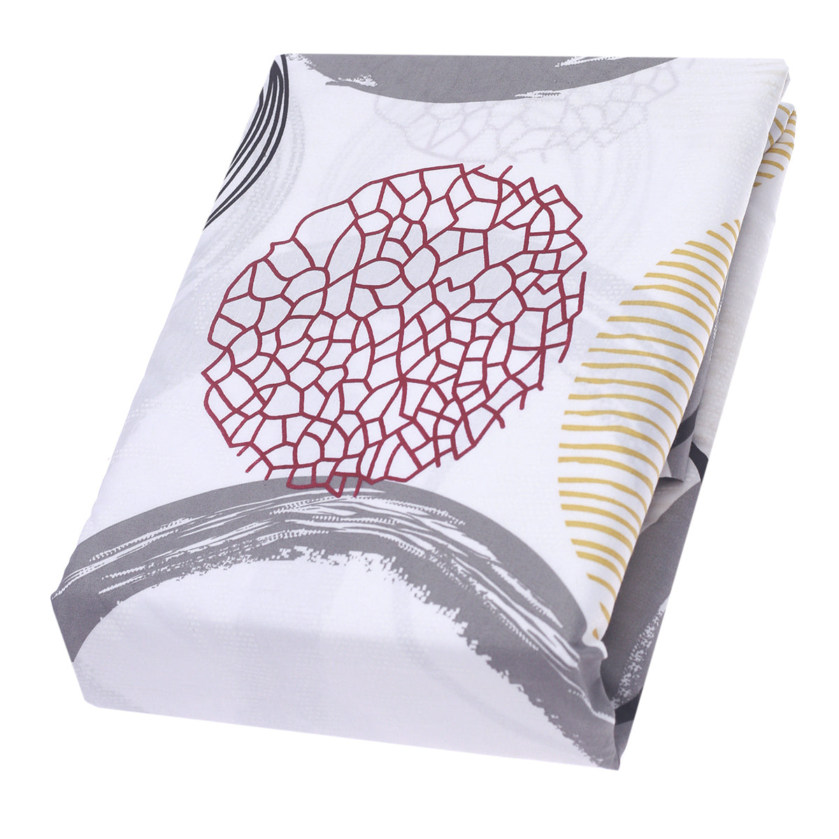 Neutral circles Double Bedsheet 90X94" - Habitt