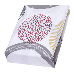 Neutral circles Double Bedsheet 90X94" - Habitt