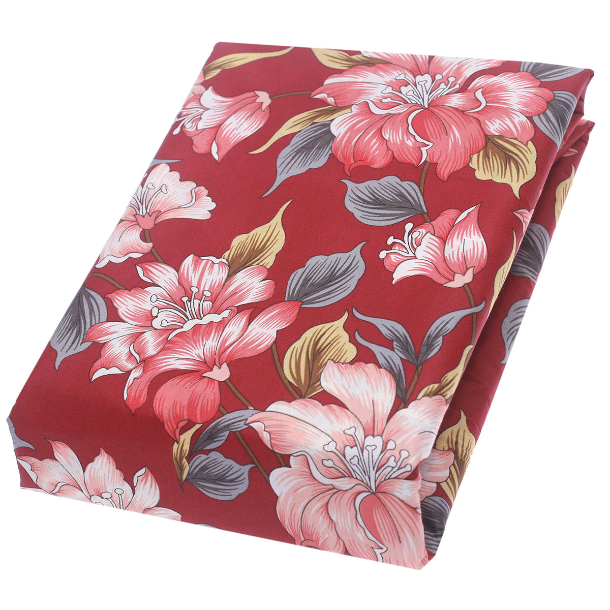 Pink Florals Double Bed Sheet 90x94" - Habitt
