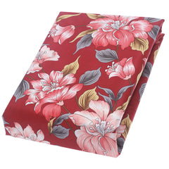 Pink Florals Double Bed Sheet 90x94" - Habitt