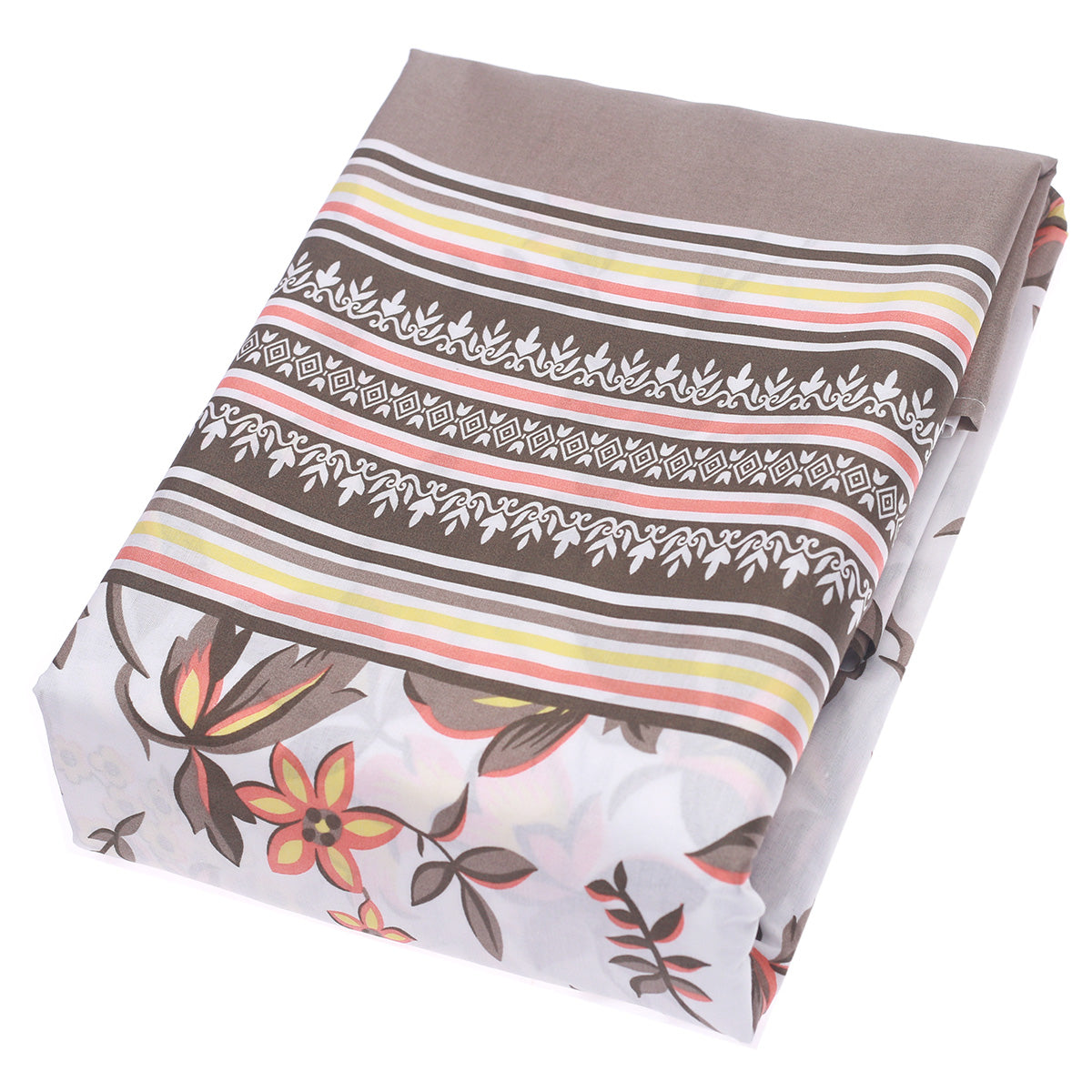 Floral geometric Double Bedsheet 90x90" - Habitt