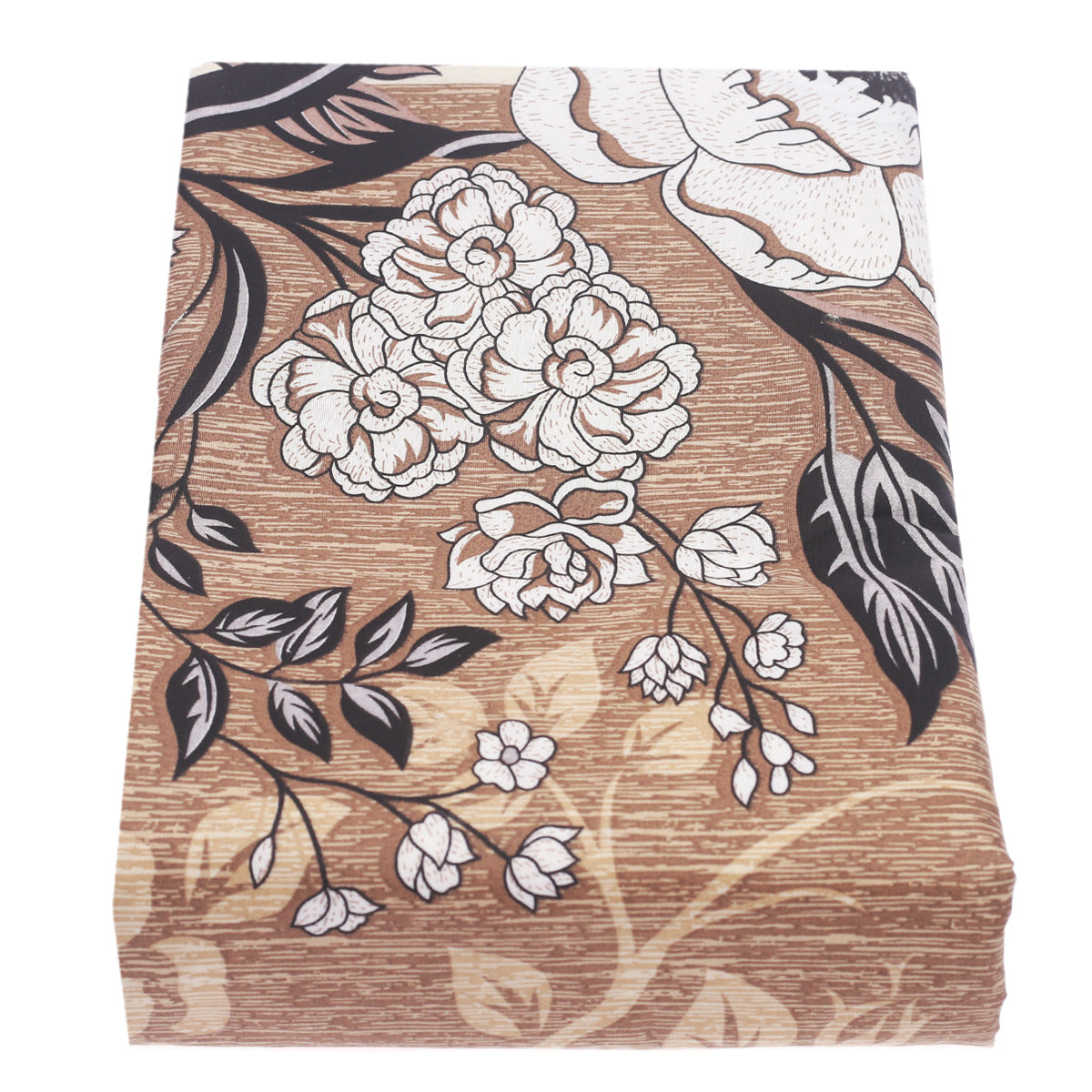 Neutral floral Double Bedsheet 90x94" - Habitt