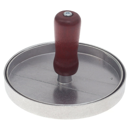 Aluminum Burger Presser – Non-Stick Patty Maker with Wooden Handle - Habitt
