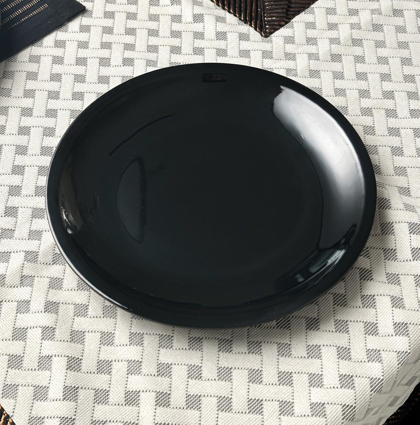 Black Melamine Dinner Set – Modern, Durable & Complete Dining Solution (22 / 30 / 43 PCS) - Habitt