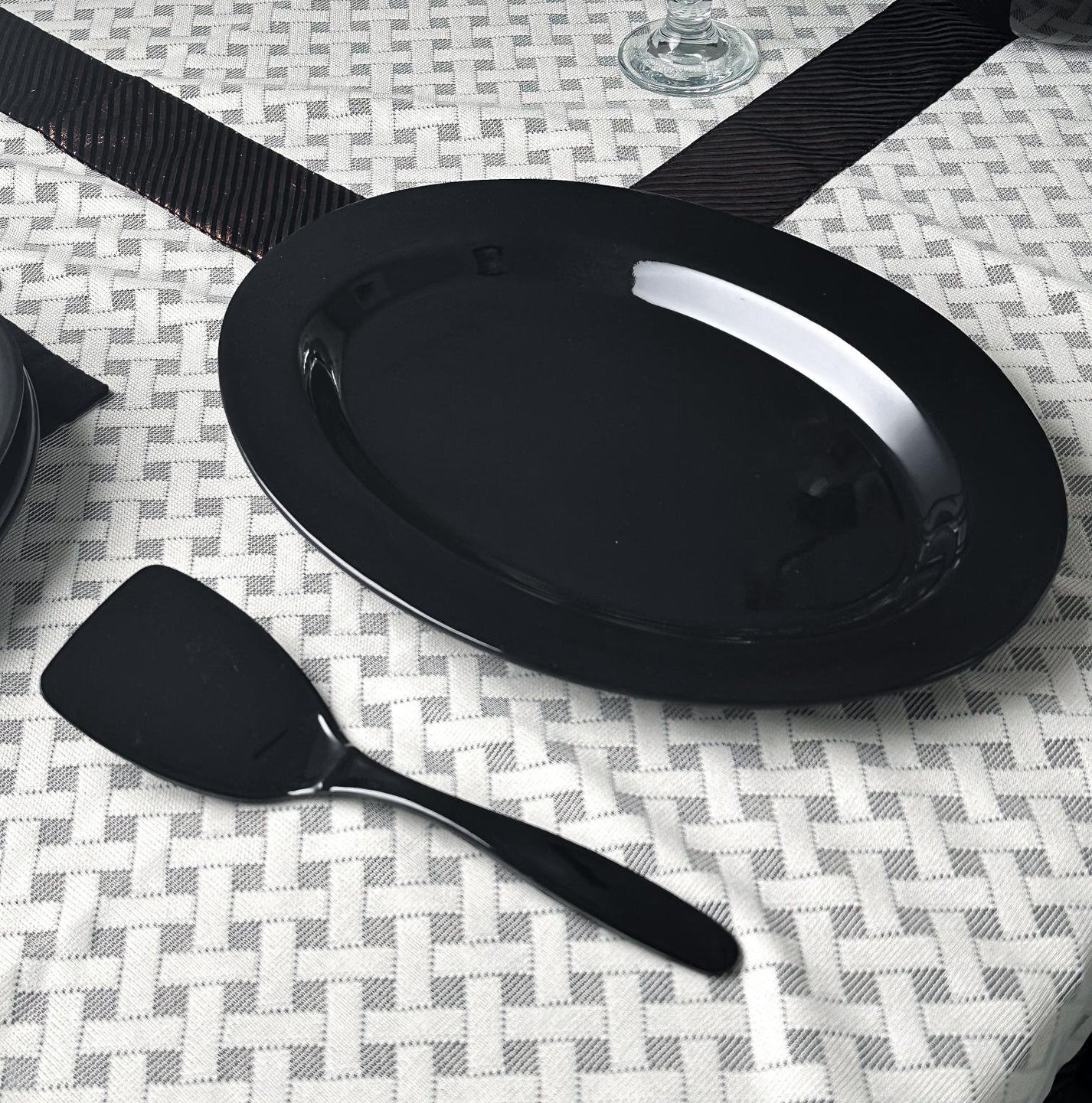 Black Melamine Dinner Set – Modern, Durable & Complete Dining Solution (22 / 30 / 43 PCS) - Habitt