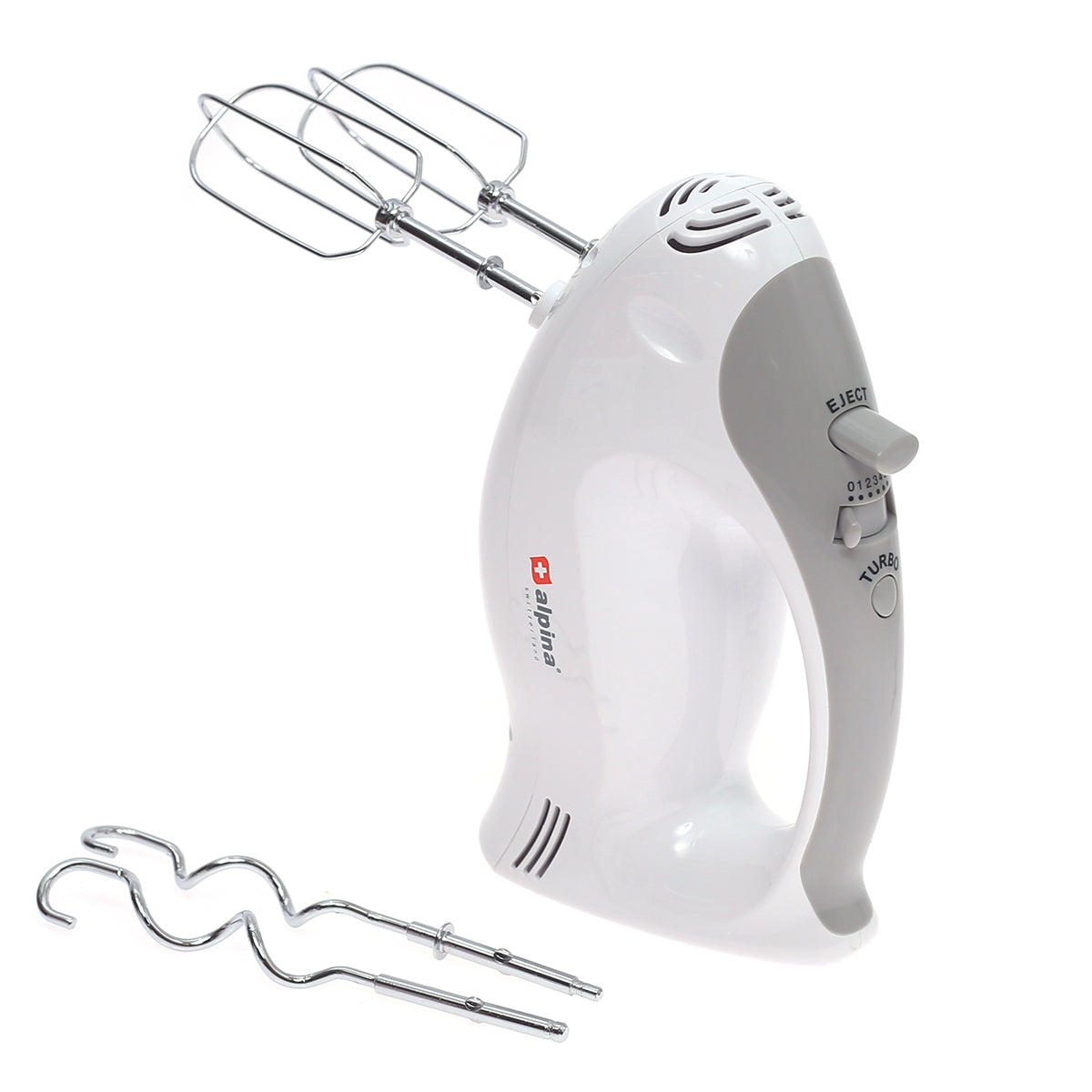 Alpina Hand Mixer 200W with Multiple Speeds, Beaters & Dough Hooks – Compact Electric Mixer (SF-1010) - Habitt