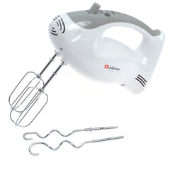 Alpina Hand Mixer 200W with Multiple Speeds, Beaters & Dough Hooks – Compact Electric Mixer (SF-1010) - Habitt