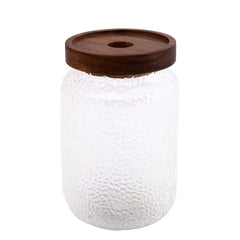 HAMMER GRAIN GLASS JAR - Habitt