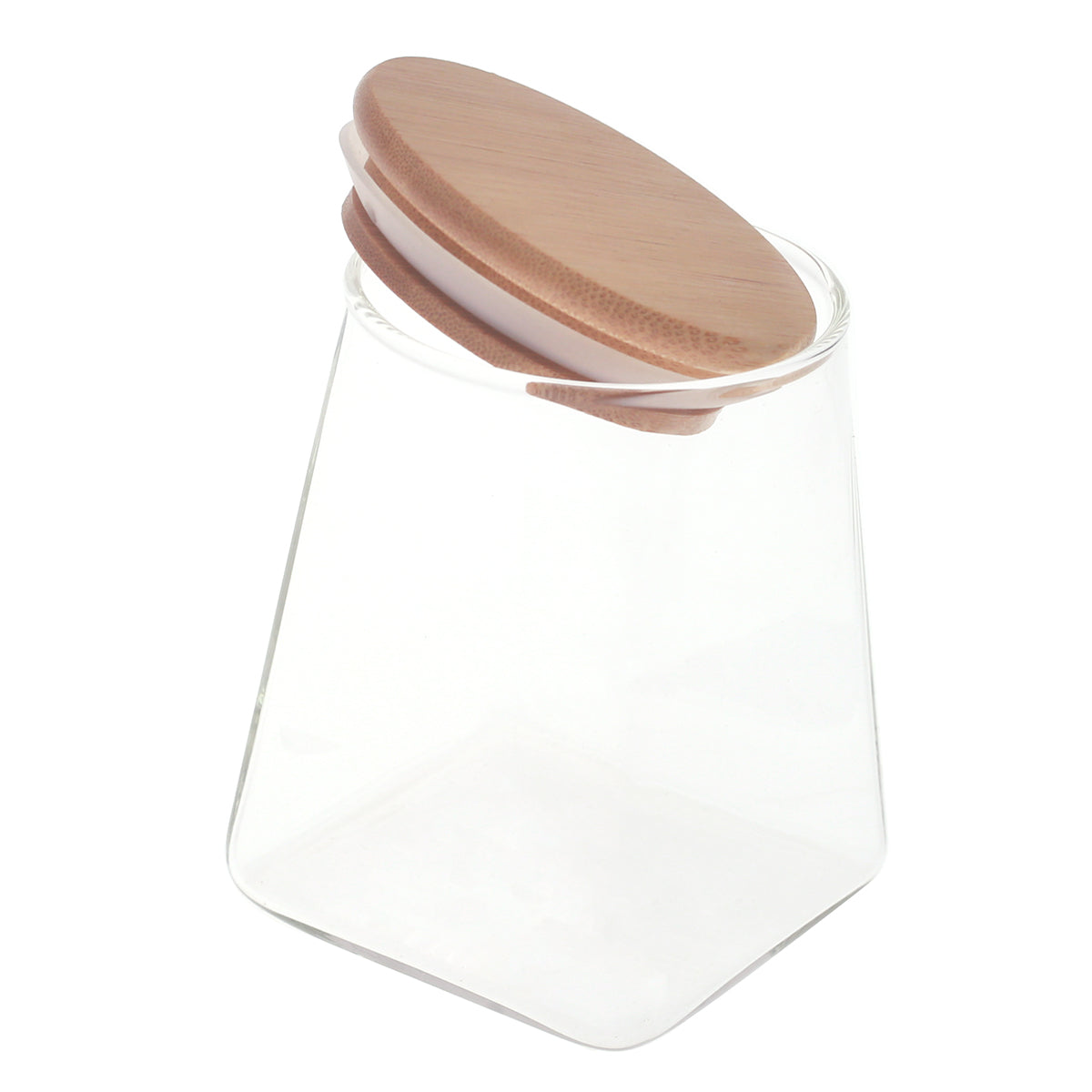 Glass Jar Wood Lid S 7228-20 - Habitt
