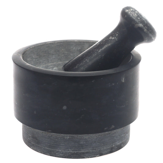 Adelsten Mortar & Pestle – Solid Stone Spice Grinder for Herbs, Spices & Pastes (IKEA Style) - Habitt