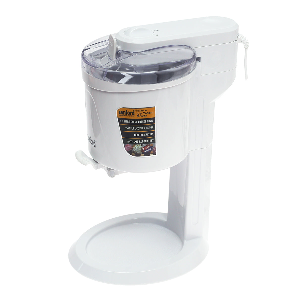 Sanford Ice Cream Maker SF2603ICM | 1.0L Quick Freeze Dessert Maker - Habitt