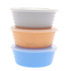 3PCS Storage Bowl with Lid – Multicolor - Habitt