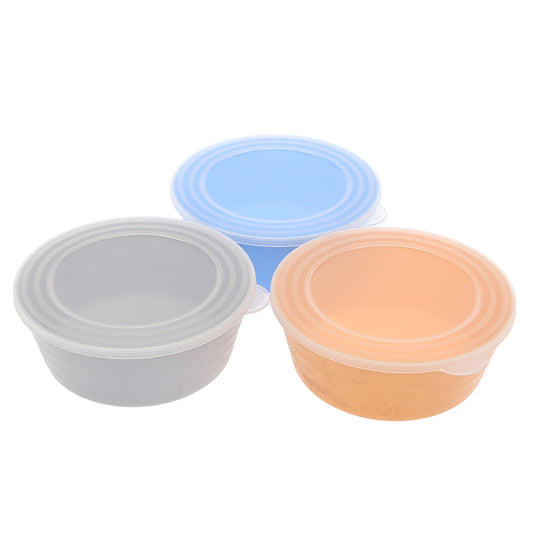 3PCS Storage Bowl with Lid – Multicolor - Habitt