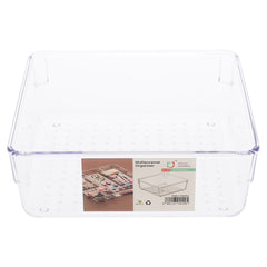 Square Multipurpose Organizer Box – Clear Plastic Storage for Home & Office - Habitt