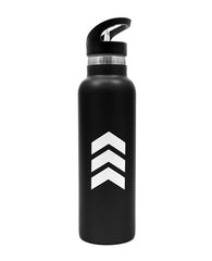 Bottle W/Straw Lid Metal Black 600 ml - Habitt