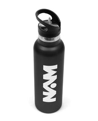 Bottle W/Straw Lid Metal Black 600 ml - Habitt
